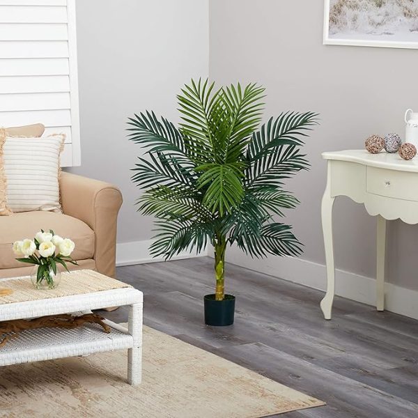 Nearly Natural 4ft. Golden Cane Palm Artificial Tree - Image 2